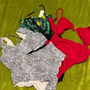 Blooming Jelly Swimsuit Sexy Cutout Red Size MedNEW TikTok & 2 other Med Swim